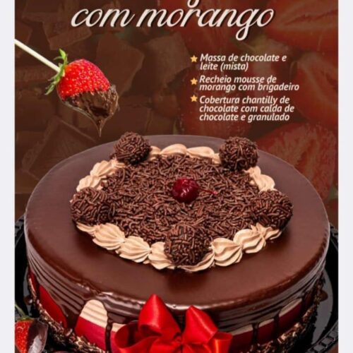 Tortas Star 1.300kg - Brigadeiro c/ Morango